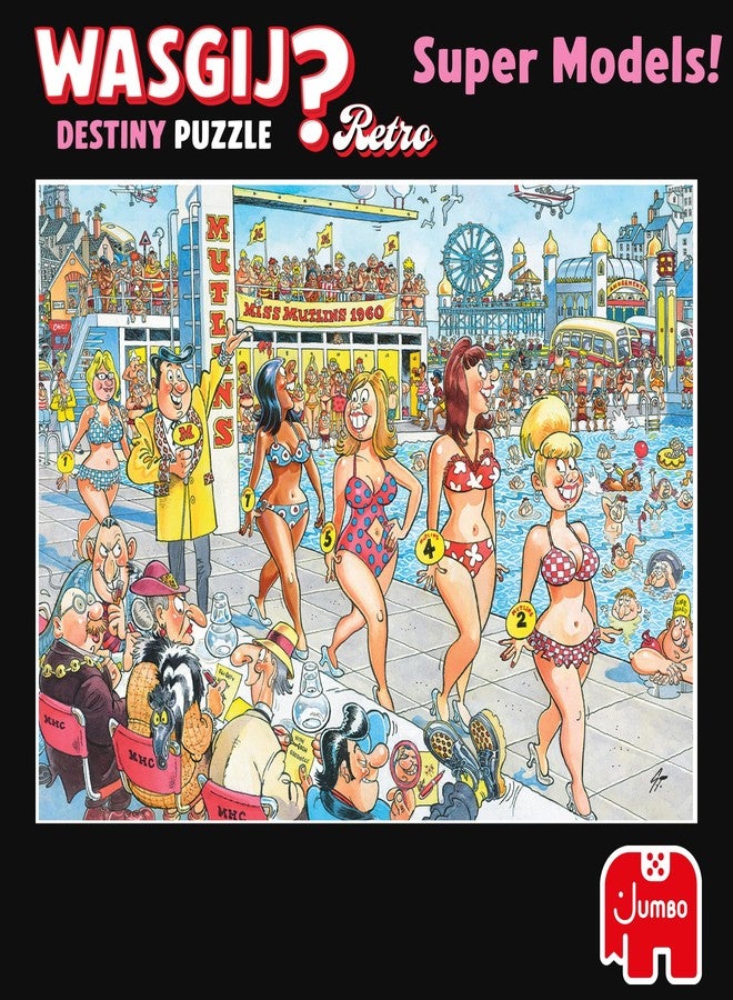 Wasgij Retro Destiny 9, Super Models - Unique 1000 Piece Jigsaw Puzzle for Adults - Colourful, Puzzling, Challenging & Brainteasing Adult Jigsaws - 100% Recycled Cardboard 1000Pc Puzzles - Jumbo - Image 4