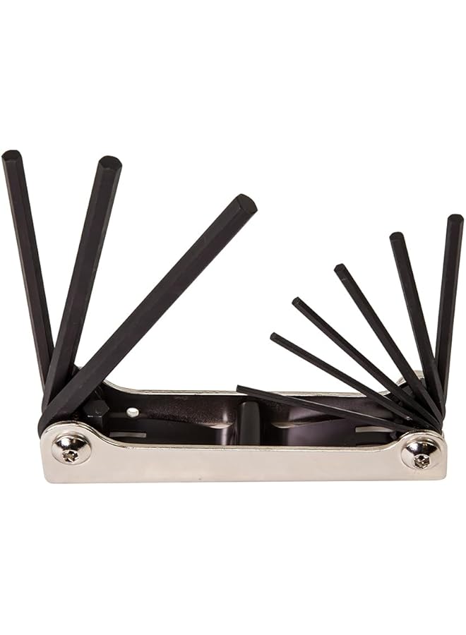 Klein Tools 70591 Folding Hex Key Set 9 Key Sae Sizes - Image 1
