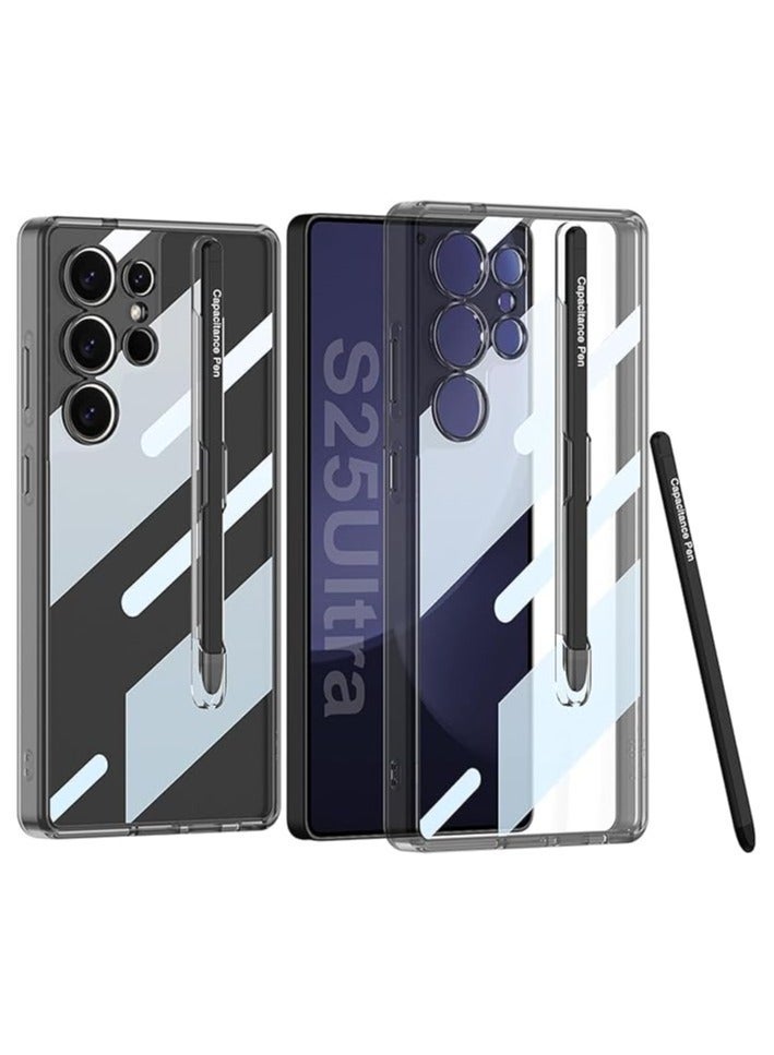general Compatible with Galaxy S25 S25 Plus S25 Ultra 2025 Case with Pen Holder & Pen, Ultra-Thin Transparent Bracket Shell Compatible Wireless Charging Case for Galaxy S25 S25 Plus S25 Ultra - Image 1