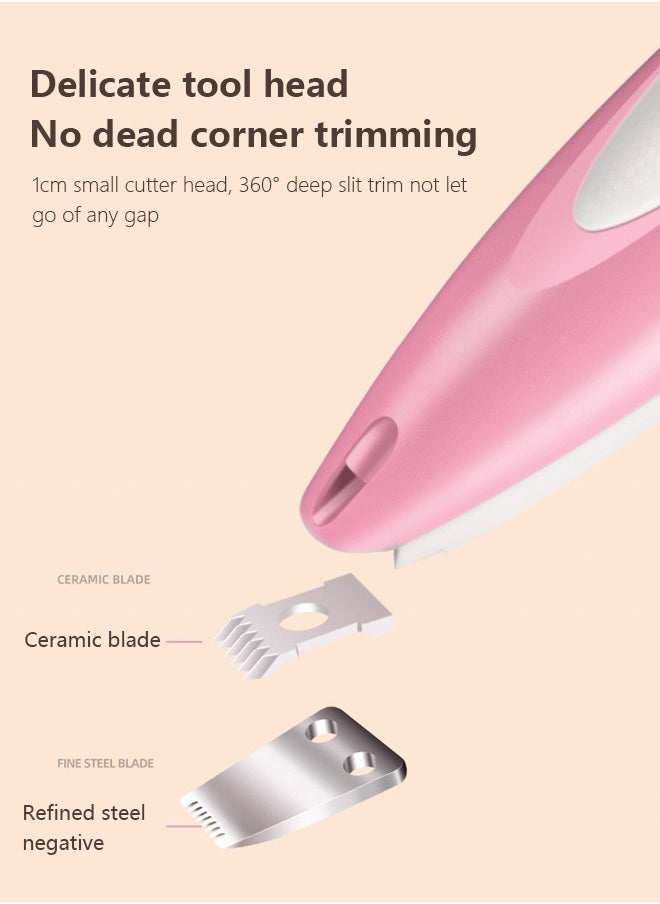 Occuwzz Cordless Dog Grooming Kit with Double Blades - Low Noise Pet Hair Trimmer for Paws, Eyes, Ears, Face, Rump  - Image 4