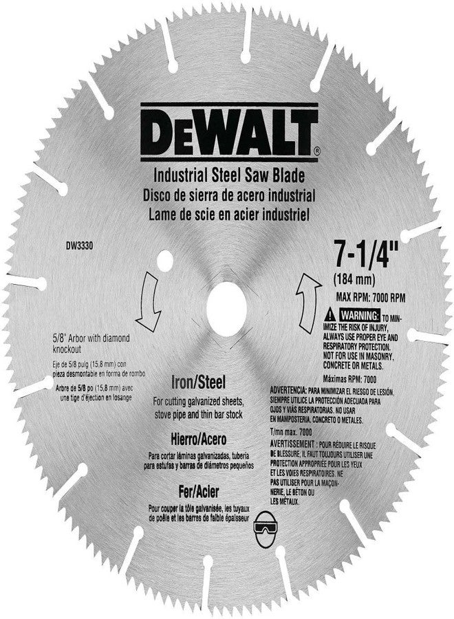 DEWALT Circular Saw Blade, 7 1/4 Inch, 16 Tooth, Metal Cutting (DW3330) - Image 1