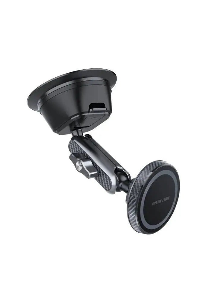 GREEN LION Halo MagSafe 2 Car Holder / Flexible/ Strong Magnet / Secure & Stable Phone Holder / 360° Rotation  - Black - Image 1