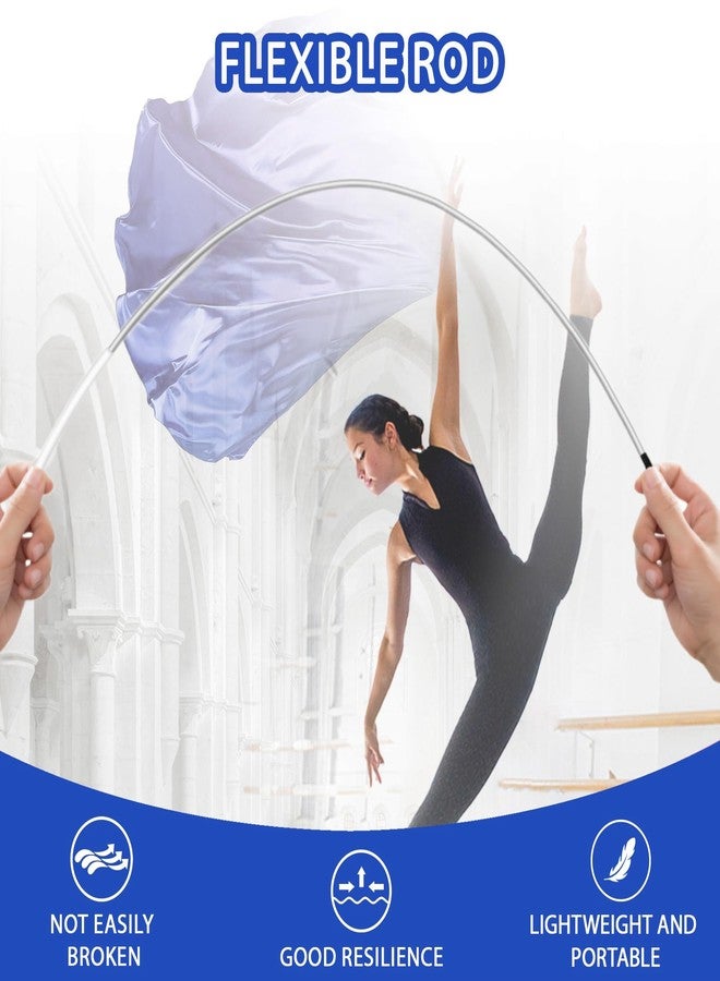 Baisdan 51''x45" Worship Flags for Dance Church, Praise Dance Flags for Worship, Worship Flag with Flexible Rods & Carrying Bag, 2 Pack, Navy Blue - Image 4
