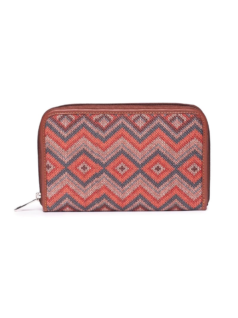 ZOUK محفظة نسائية كلاسيكية مزودة بسحاب مصنوعة يدويًا من مواد نباتية - Image 4