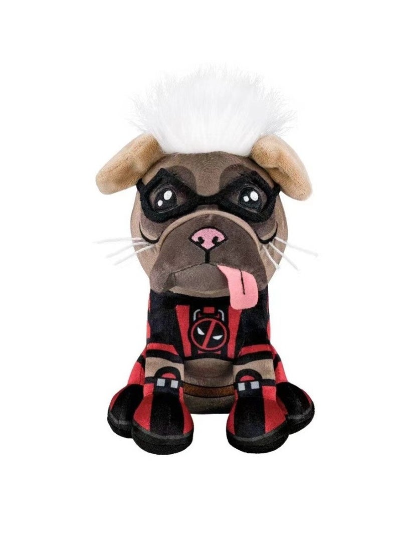 جديد DOGPOOL أفخم لعبة Deadpool الكلب أفخم ، دمية أفخم دمية الكلب Deadpool حول الفيلم لتقديم الهدايا للجماهير والأصدقاء (25cm)