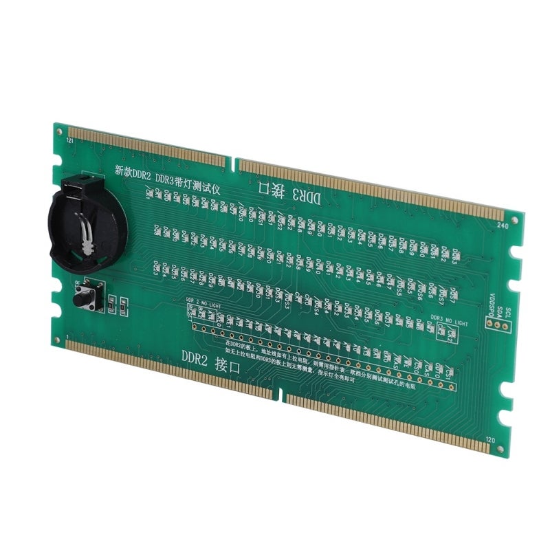 بطاقة اختبار ذاكرة DDR2 DDR3 - بطاقة اختبار اللوحة الأم - بطاقة اختبار سطح المكتب بمؤشر LED لإصلاح لوحات إنتل و AMD الأم - Image 3