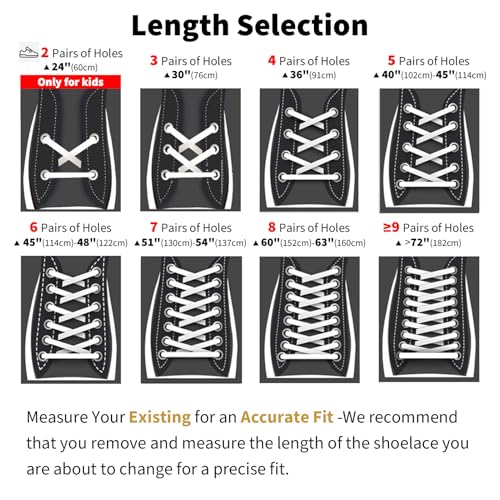 Handshop Flat Shoelaces 5/16" - Shoe Laces Replacements For Sneakers and Athletic Shoes Ivory 45 inch (114cm) - Image 4