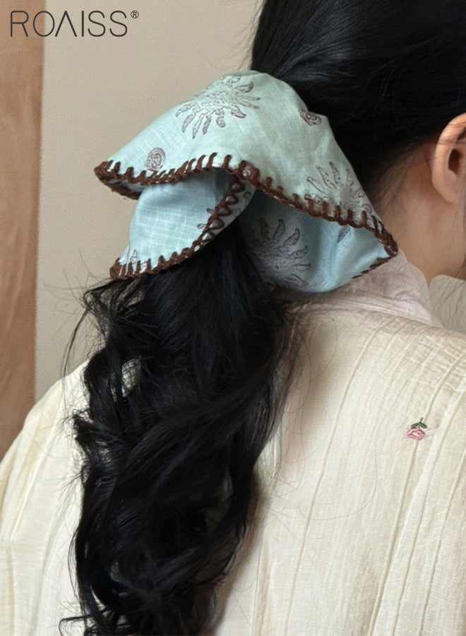 roaiss 4 Pcs Hair Accessories for Women 2 Pcs Large Retro Beach Holiday-Style Hair Ties 2 Pcs Square Hair Clips Stylish Versatile Hair Accessories Suitable for Everyday Wear Casual Outings Parties and Vacations - Image 3