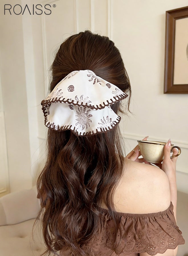 roaiss 4 Pcs Hair Accessories for Women 2 Pcs Large Retro Beach Holiday-Style Hair Ties 2 Pcs Square Hair Clips Stylish Versatile Hair Accessories Suitable for Everyday Wear Casual Outings Parties and Vacations - Image 4