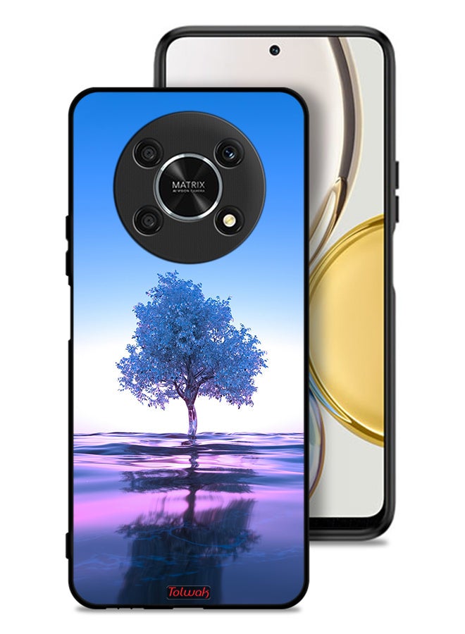 Tolwak Honor X9 5G Protective Case Cover Tree Neon Body Of Water Reflection Digital Art - Image 1