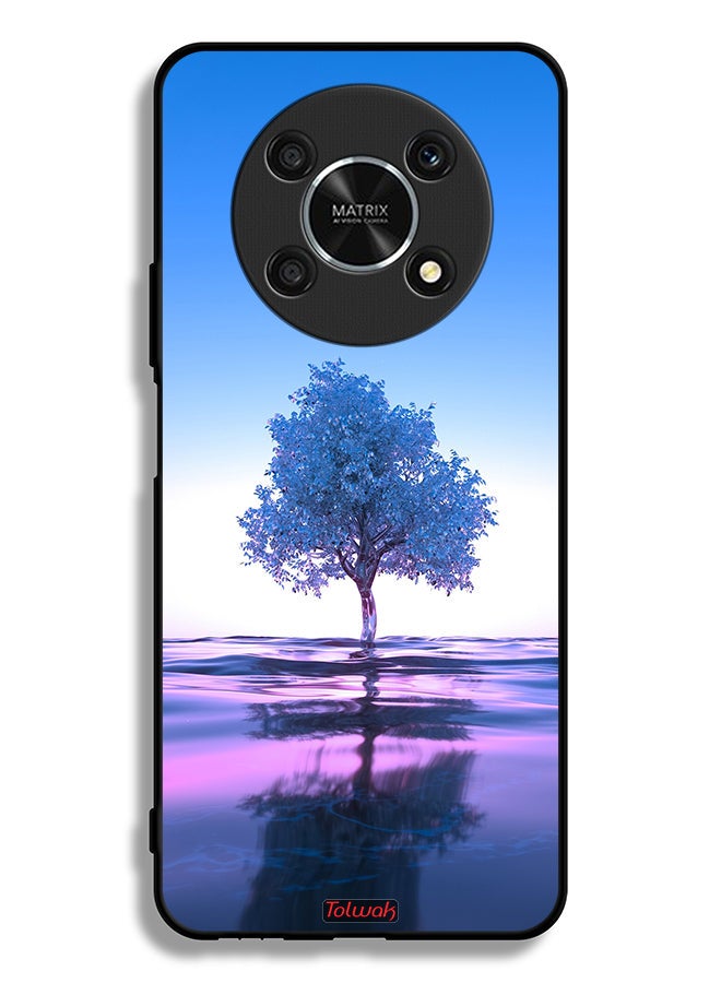 Tolwak Honor X9 5G Protective Case Cover Tree Neon Body Of Water Reflection Digital Art - Image 2