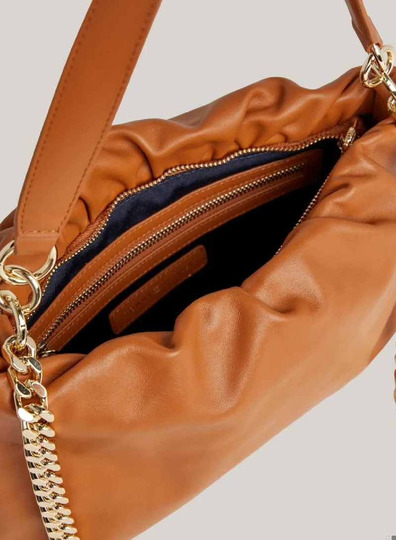 TOMMY HILFIGER Luxe Leather Small Shoulder Bag
