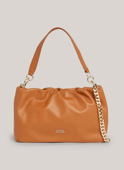 TOMMY HILFIGER Luxe Leather Small Shoulder Bag