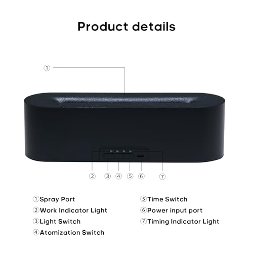 Rican Essential Oil Diffusers,Flame Colorful Water Vapor Fire Fireplace Humidifier for Aromatherapy Aroma Therapy Machine Room Bedroom,Black Flame Diffuser for Essential Oils - Image 4