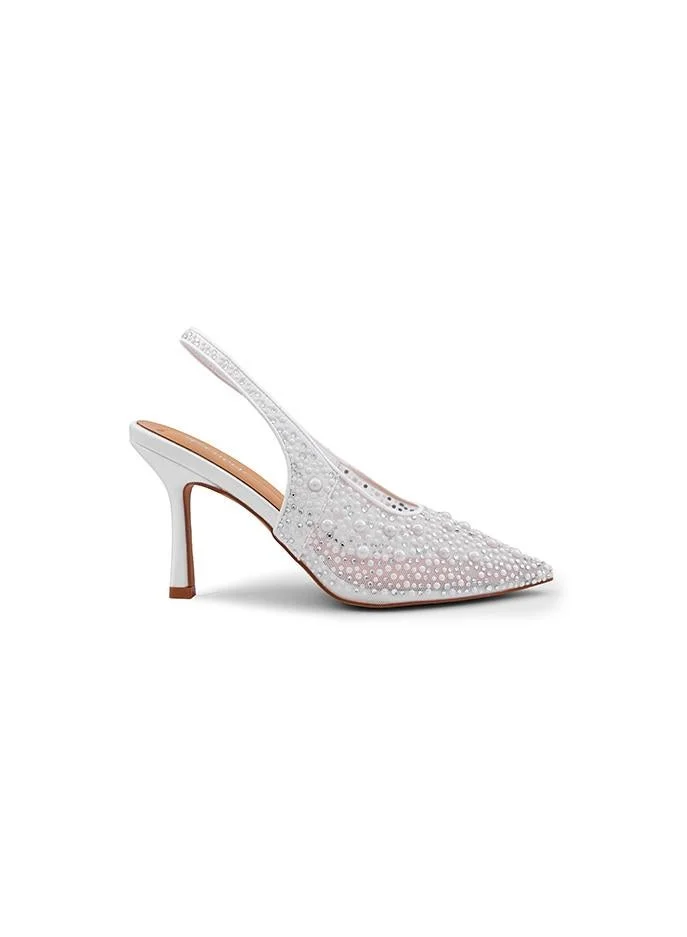 Cuple Cuple Pearl Embellished Slingback Pumps