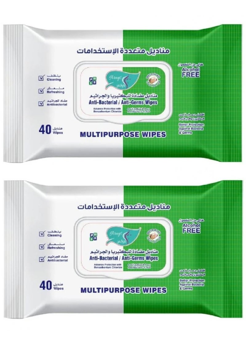 Alarays Two Pieces of Anti Bacterial and Anti Germs Wipes 40 wipes  - Image 4
