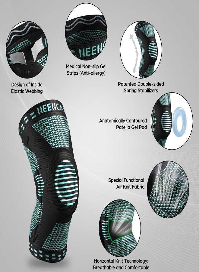 NEENCA Professional Knee Brace,Knee Compression Sleeve Support for Men Women with Patella Gel Pads & Side Stabilizers,Medical Grade Knee Pads for Running,Meniscus Tear,ACL,Arthritis,Joint Pain Relief - Image 2