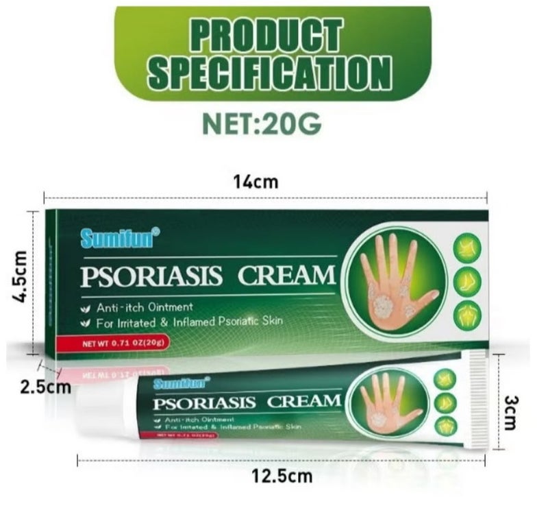 Sumifun Psoriasis Ointment Cream – Herbal Anti-Itch Formula for Redness, Flaking & Skin Irritation – Gentle Moisturizing Relief for Daily Use 20g - Image 5