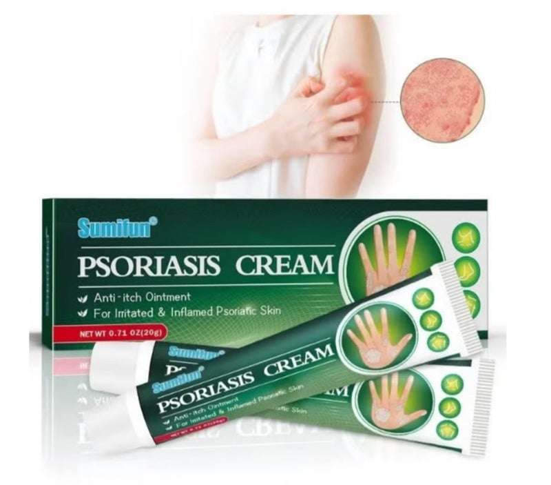 Sumifun Psoriasis Ointment Cream – Herbal Anti-Itch Formula for Redness, Flaking & Skin Irritation – Gentle Moisturizing Relief for Daily Use 20g - Image 2