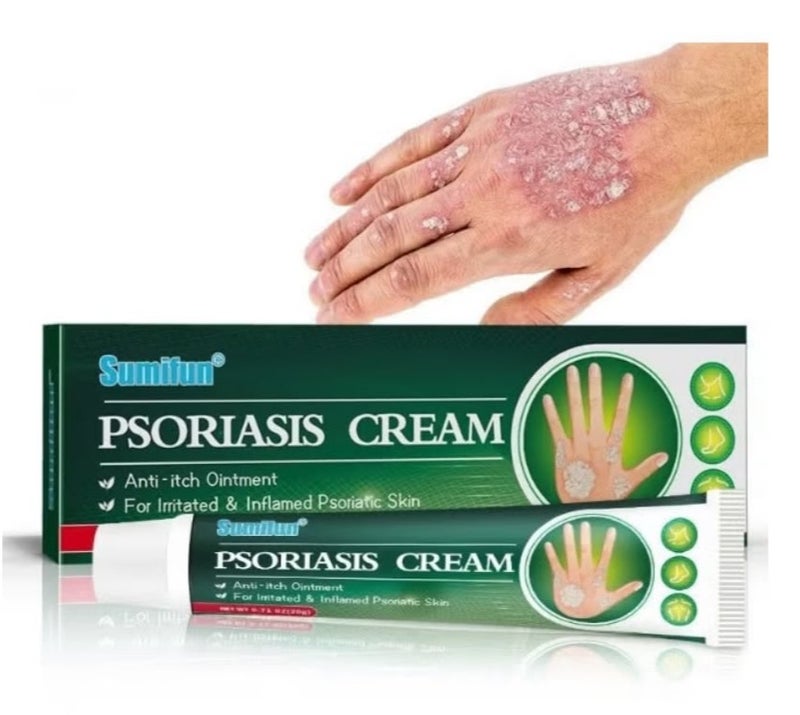 Sumifun Psoriasis Ointment Cream – Herbal Anti-Itch Formula for Redness, Flaking & Skin Irritation – Gentle Moisturizing Relief for Daily Use 20g - Image 1