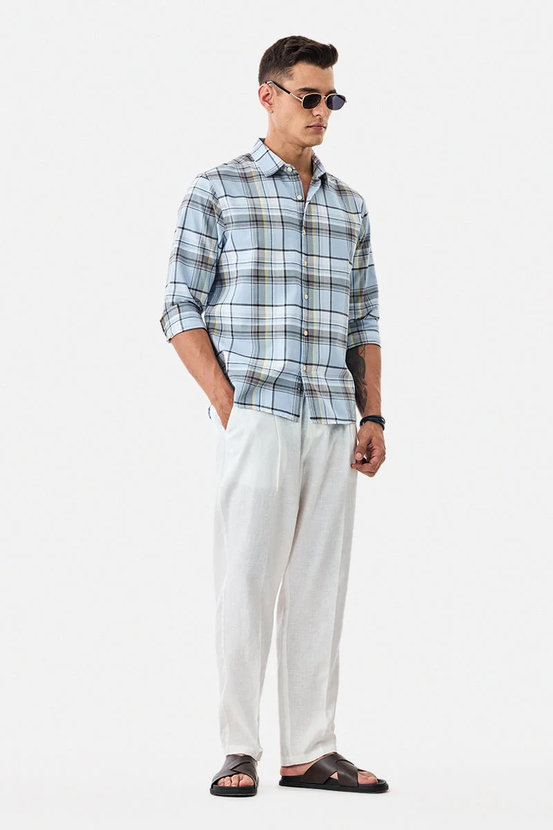 سنيتش White Solid Wide Leg Trousers