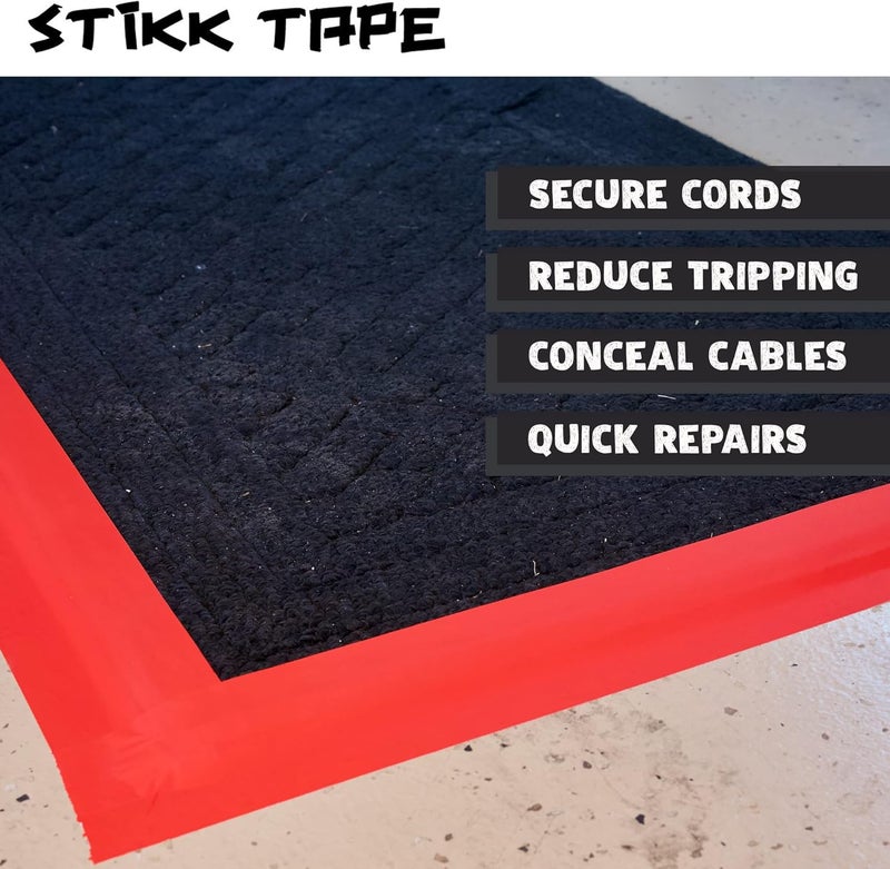 STIKK Gaffer Tape - Black Gaffers Tape - 3 inch x 60 yards - Pro Gaff Tape for Staging Work - Grafting Tape for Filming, Photography, Radio - Effective Heavy-Duty Water Resistant Gaff Tape - Image 4