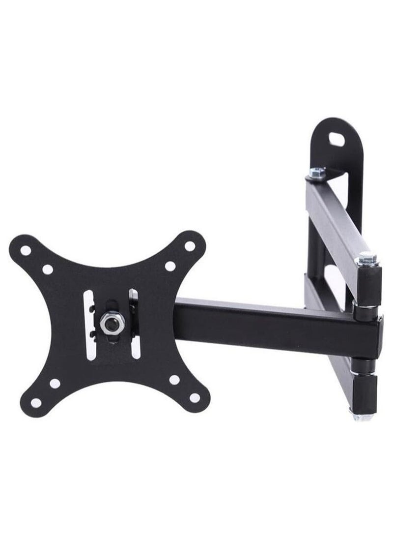 ELTRAZONE - Telescopic TV Bracket, LCD LED TV PC Monitor Wall Mount Bracket, Folding Shelf Bracket, Adjustment Heavy Duty Corner Tilt Swivel Holder Shelves Support, TV Stand Rack Suitable for Size 10-27inch - Image 1