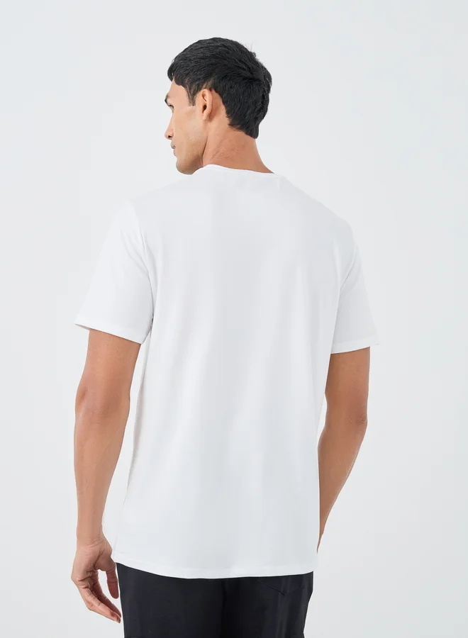 Take Two Take Two Slogan Printed Round Neck Regular Fit T-Shirt