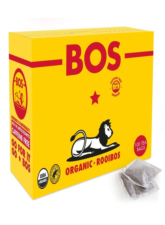 BOS Organic Rooibos Tea Bags - 100 Count - Caffeine Free, Naturally Sweet, Antioxidant-Rich - Rooibos Tea Organic Made In South Africa - BOS - Image 1
