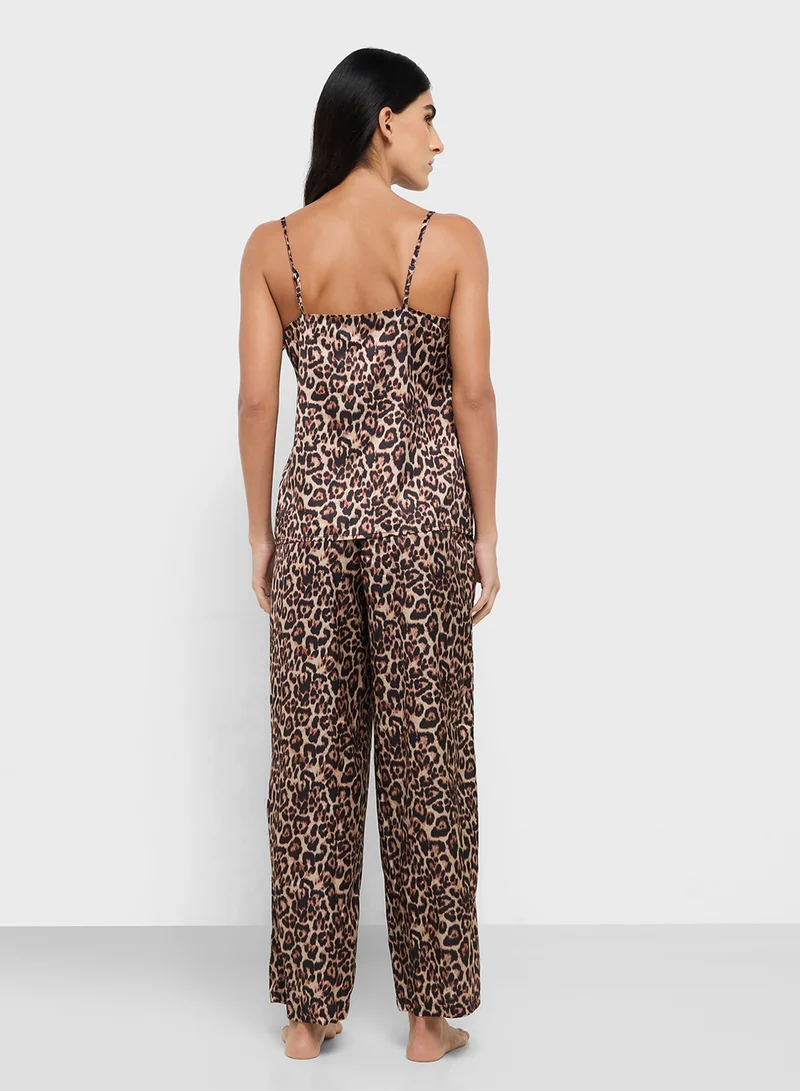 ايلا Leopard Print Cami & Pant Set