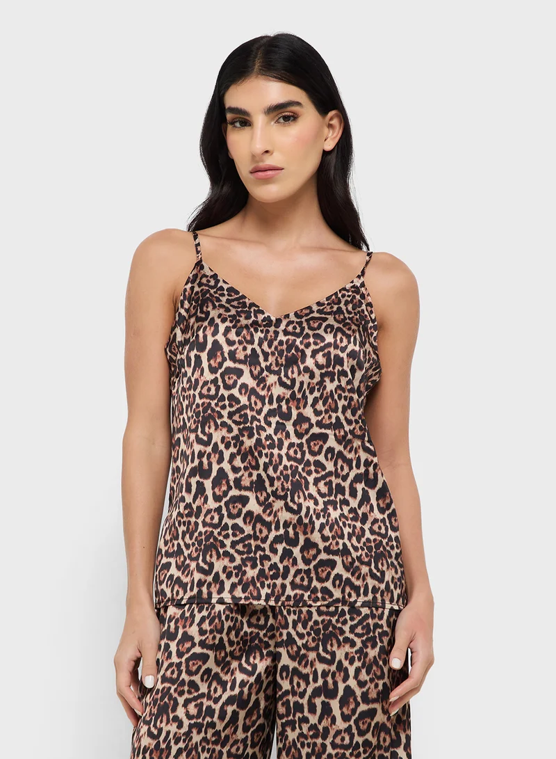 ELLA Leopard Print Cami & Pant Set