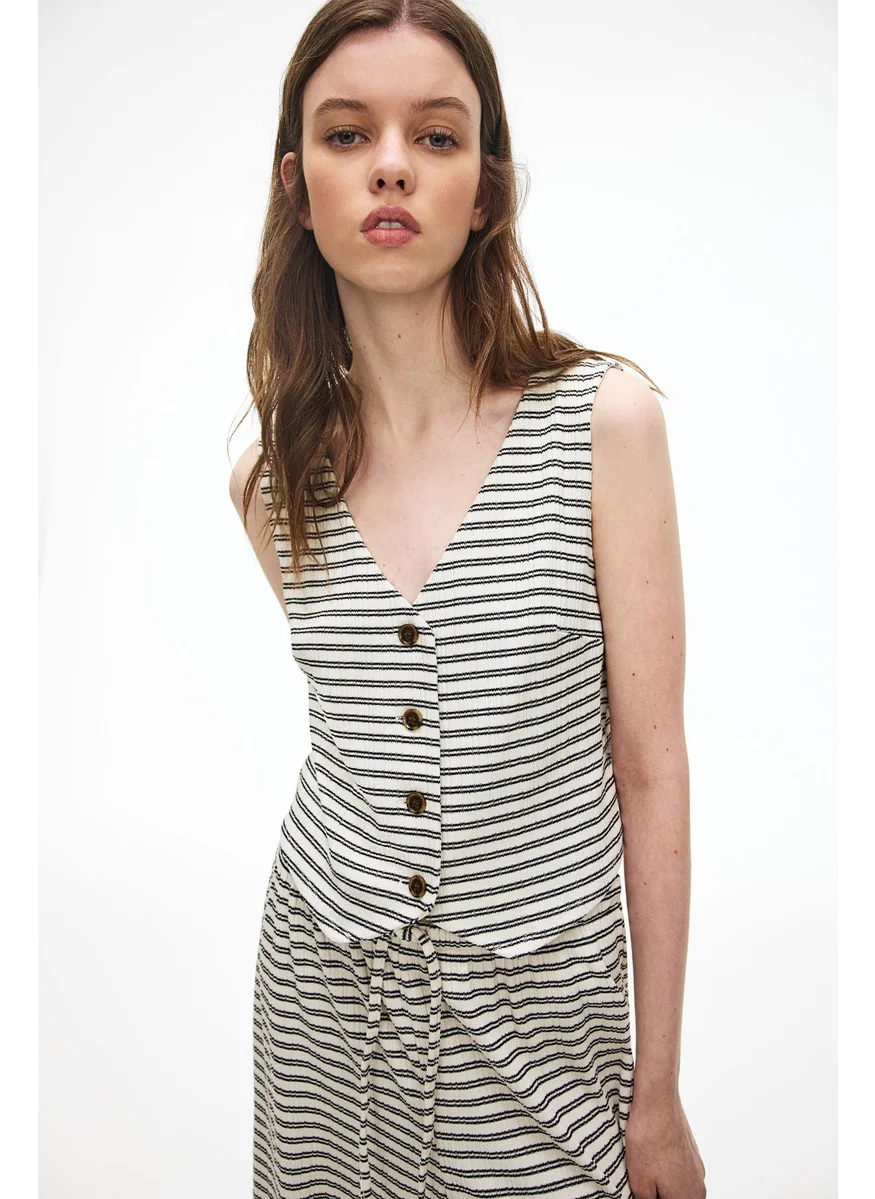 اتش اند ام Rib-Knit Waistcoat