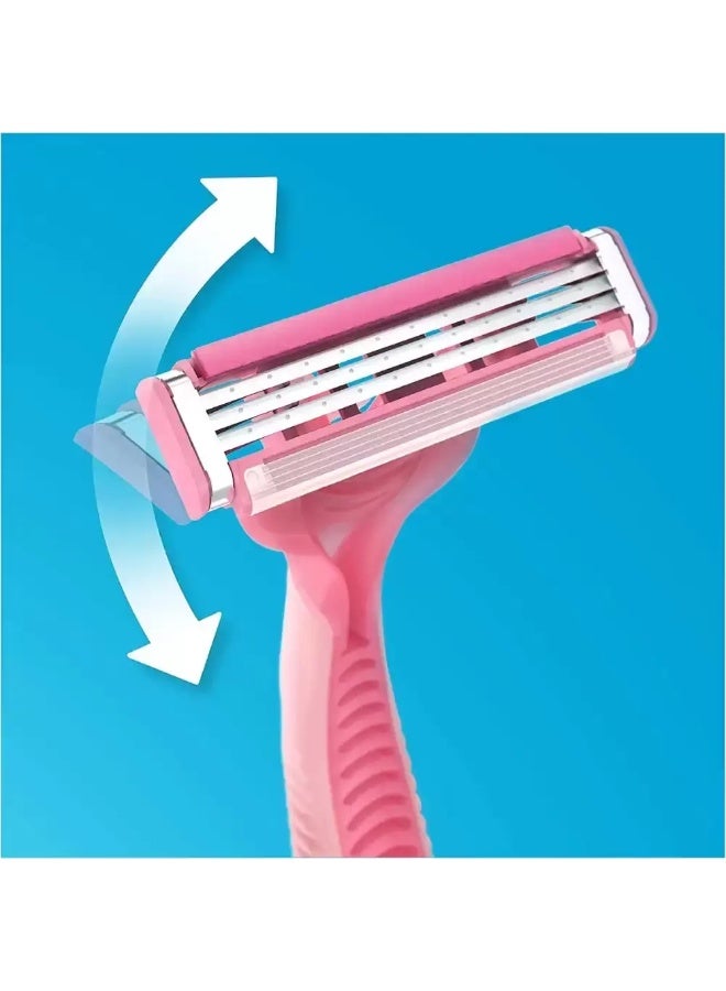 Gillette شفرة حلاقة جيليت سيمبلي فينوس 3 شفرات للاستخدام مرة واحدة للنساء - 5 قطع - Image 2