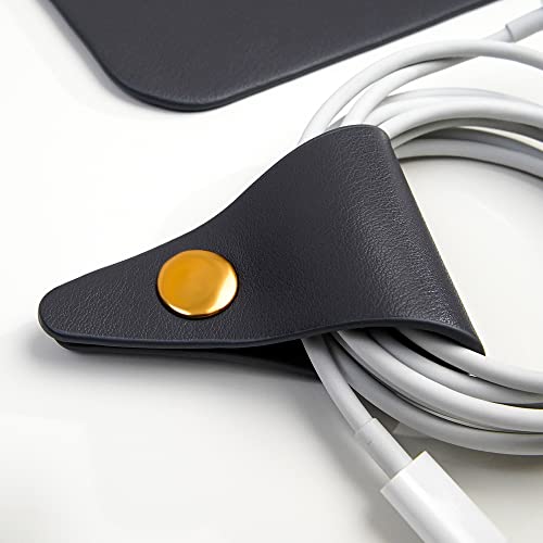 Benfan PU Leather Laptop Sleeve 13 Inch Compatible for 2024 13inch MacBook Air M3,13 MacBook Pro M2, Surface Pro 3 4 5 6 7, Dell XPS 13 with Small Pouch, Mouse Pad and Cord Organizer Color Dark Grey - Image 4