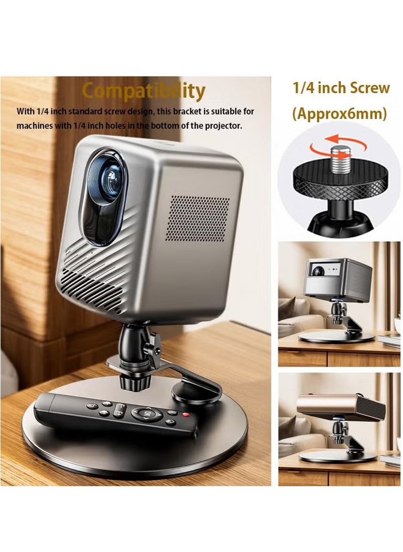 FlashHawk Desktop Projector Mount Stand Adjustable Tilt with 1/4" Screw - Ideal for Home, Office, and Studio  - Image 5