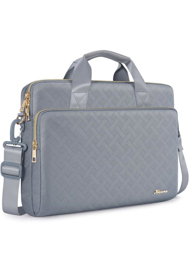 KIZUNA Laptop Sleeve Case 17 Inch Computer Shoulder Bag for 17.3" Lenovo ThinkBook Plus/IdeaPad 3i Gen7/ASUS Vivobook/ZenBook Pro/LG gram/MSI 17/Dell XPS/HP ENVY/Dell G7,Grey - Image 1