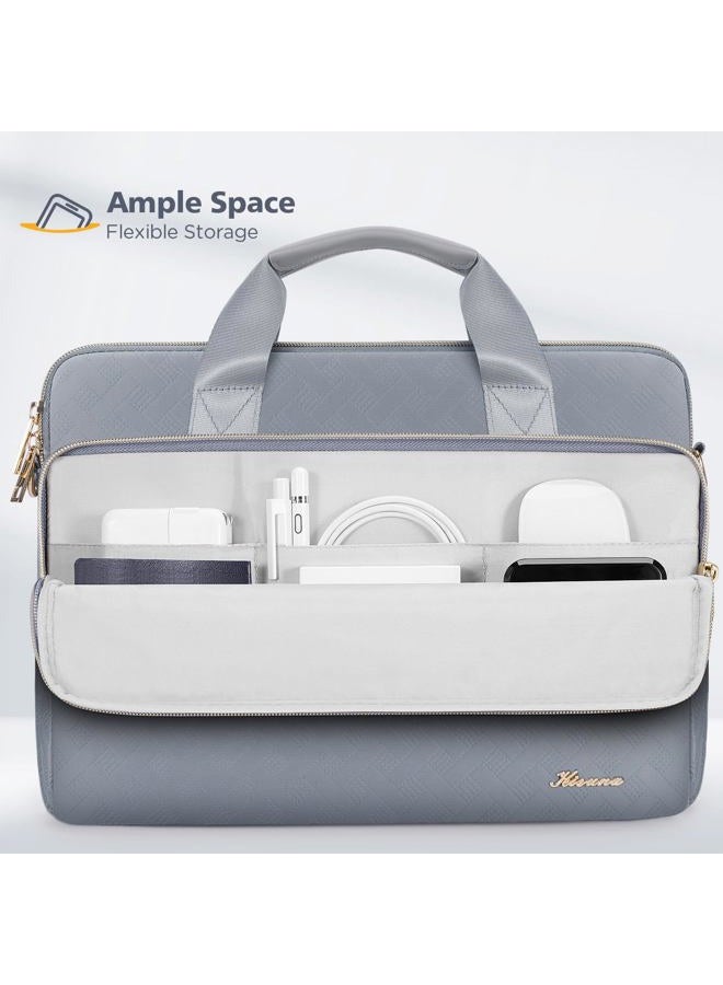 KIZUNA Laptop Sleeve Case 17 Inch Computer Shoulder Bag for 17.3" Lenovo ThinkBook Plus/IdeaPad 3i Gen7/ASUS Vivobook/ZenBook Pro/LG gram/MSI 17/Dell XPS/HP ENVY/Dell G7,Grey - Image 2