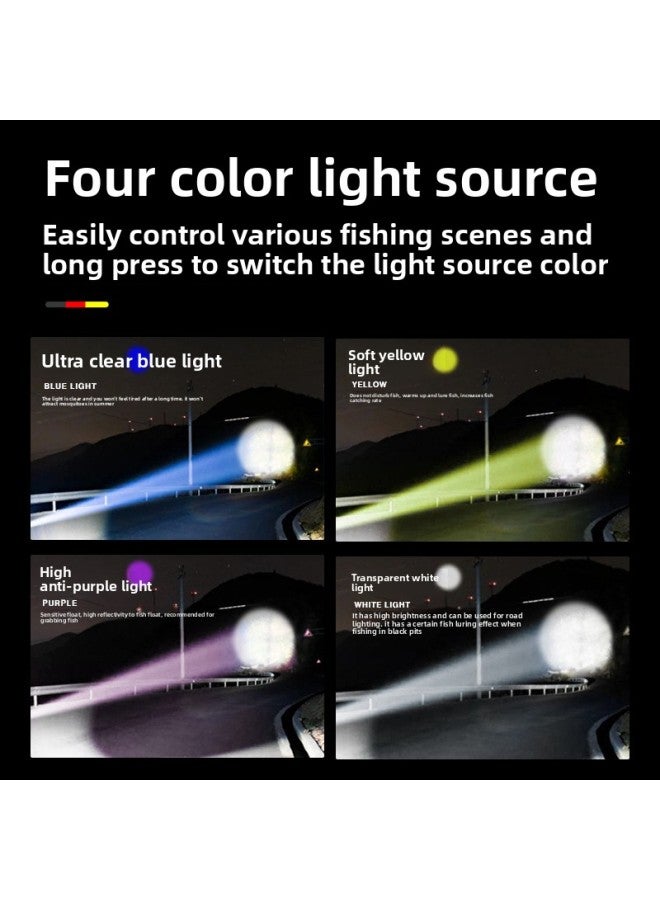 Laser Gun Fishing Lamp Wild Fishing Night Fishing Lamp 2023 Lighting Super Bright Blue Charging Brand Lure Fish Raft Fishing Lamp-Color: Qingshan Blue/master Upgraded Model—20w—50 Hours Of Battery Life  - Image 5