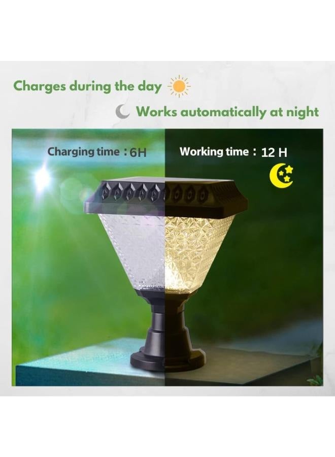 73Hours قطعتان من مصابيح LED الشمسية بقدرة 10 وات للمنزل والحديقة الخارجية ومصباح تزيين بوابة الجدار المقاوم للماء مع جهاز التحكم عن بعد - Image 5