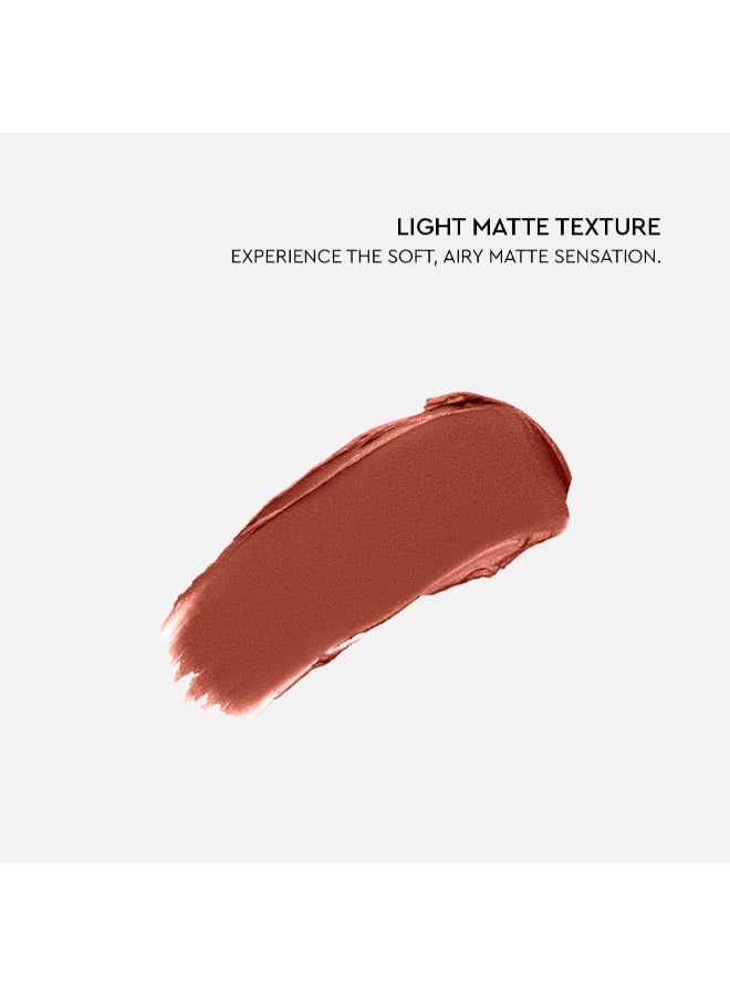 KIRO NonStop Airy Matte Liquid Lipstick Nutmeg Nude Chocolate Brown SuperPigmented LongLasting Hydrating Waterproof SmudgeProof Lightweight Infused with Avocado Apricot Oil 5ml - Image 4