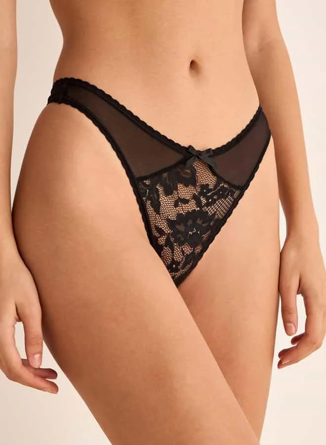 Splash FAV Lace Padded Bra and Thongs Set