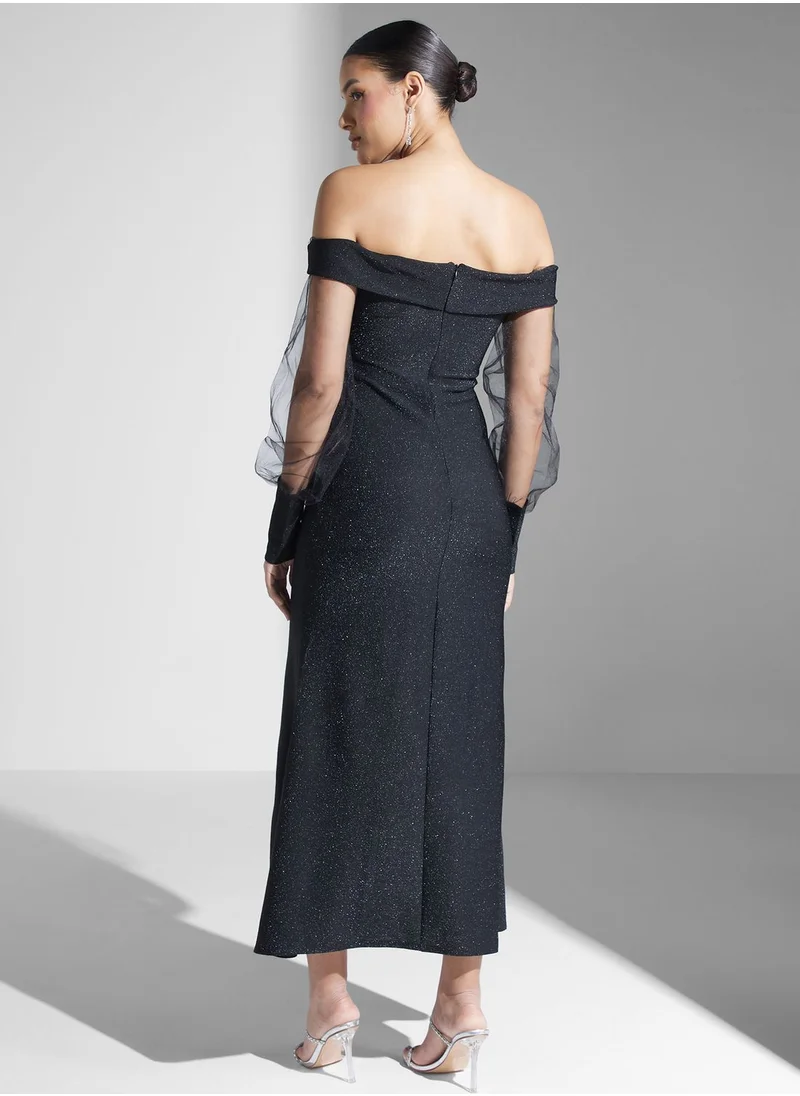 Ella Limited Edition Off Shoulder Detail Gown