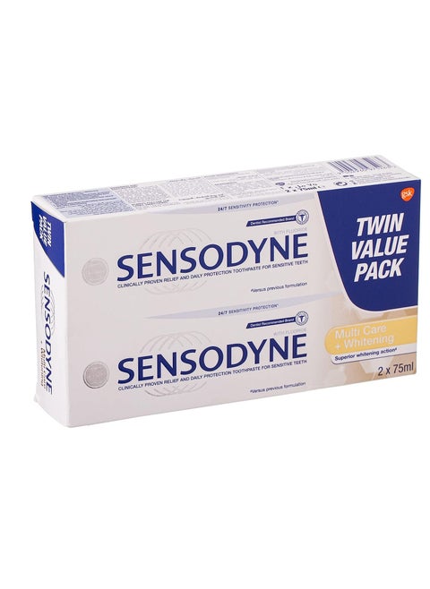Sensodyne Multi Care + Whitening Toothpaste For Sensitive Teeth, Superior Whitening Action, 75Ml, Pack Of 2