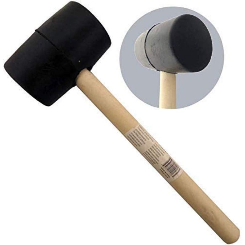 DIY Crafts DIY Crafts Design No 4 Black Rubber Jewelers Hammer Black Rubber Mallet with Wooden Handle Rubber Design No 4 Black Rubber  - Image 4
