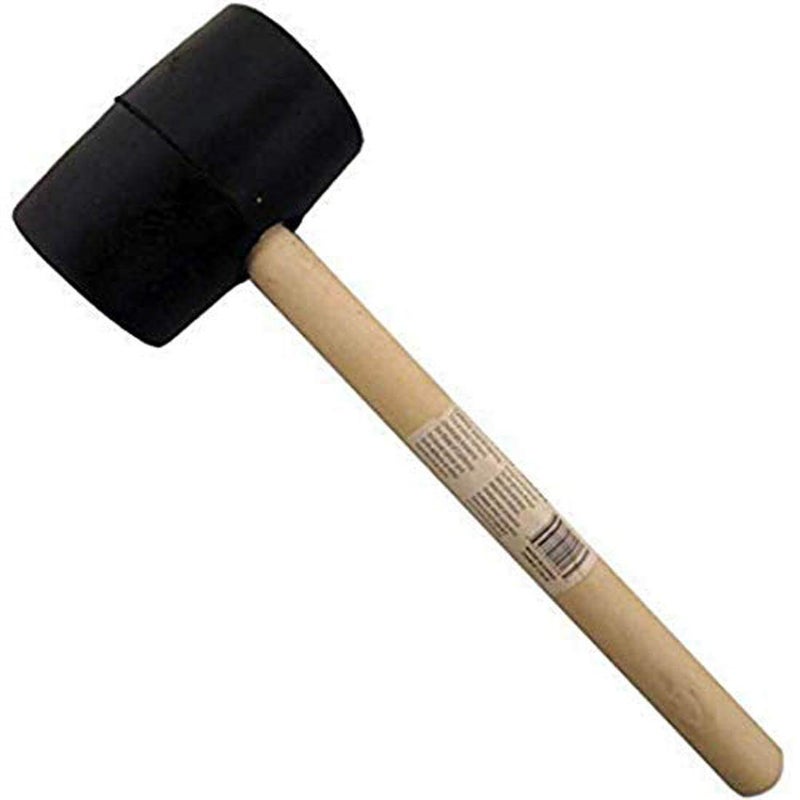 DIY Crafts DIY Crafts Design No 4 Black Rubber Jewelers Hammer Black Rubber Mallet with Wooden Handle Rubber Design No 4 Black Rubber  - Image 1