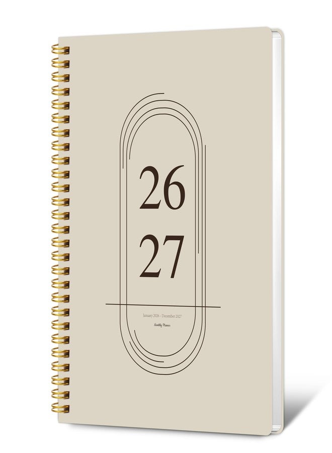 Kamoy Monthly Planner 2026-2027 - 2 Year Monthly Planner Calendar 2026-2027, Jan. 2026 - Dec. 2027, 7.3" * 9.5", 24 Months Calendar Planner with Note Pages, for Office, School Home Planning - White - Image 1