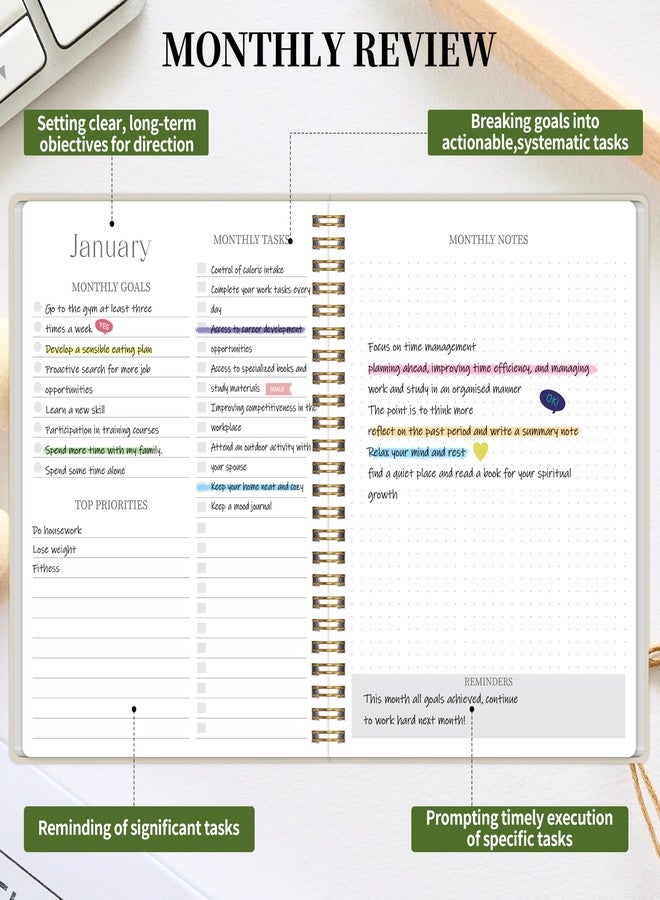 Kamoy Monthly Planner 2026-2027 - 2 Year Monthly Planner Calendar 2026-2027, Jan. 2026 - Dec. 2027, 7.3" * 9.5", 24 Months Calendar Planner with Note Pages, for Office, School Home Planning - White - Image 5