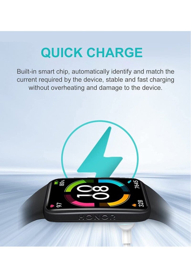 شاحن متوافق مع ساعة هواوي فيت، كابل شحن USB قاعدة شاحن حامل لشاحن ساعة هواوي باند 6/7/8 (أسود) - Image 3