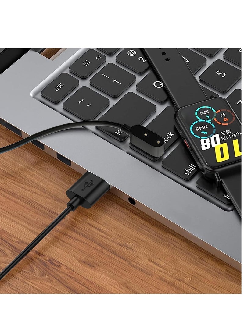 شاحن متوافق مع ساعة هواوي فيت، كابل شحن USB قاعدة شاحن حامل لشاحن ساعة هواوي باند 6/7/8 (أسود) - Image 5