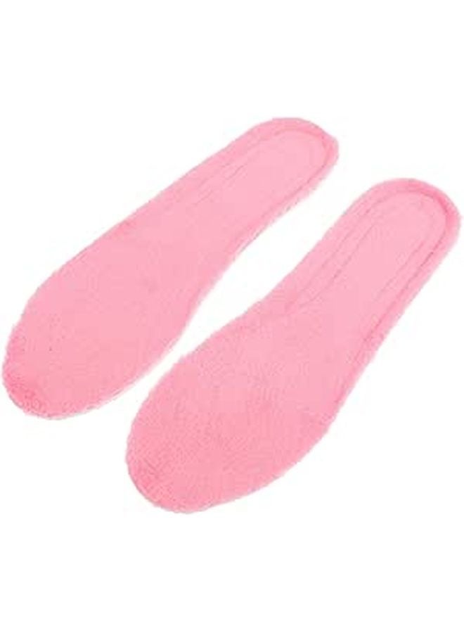Thick Plush Thermal Winter Insoles For Women Men Self Heating Warm Shoe Cushions Pink Size 35 36 - Image 1